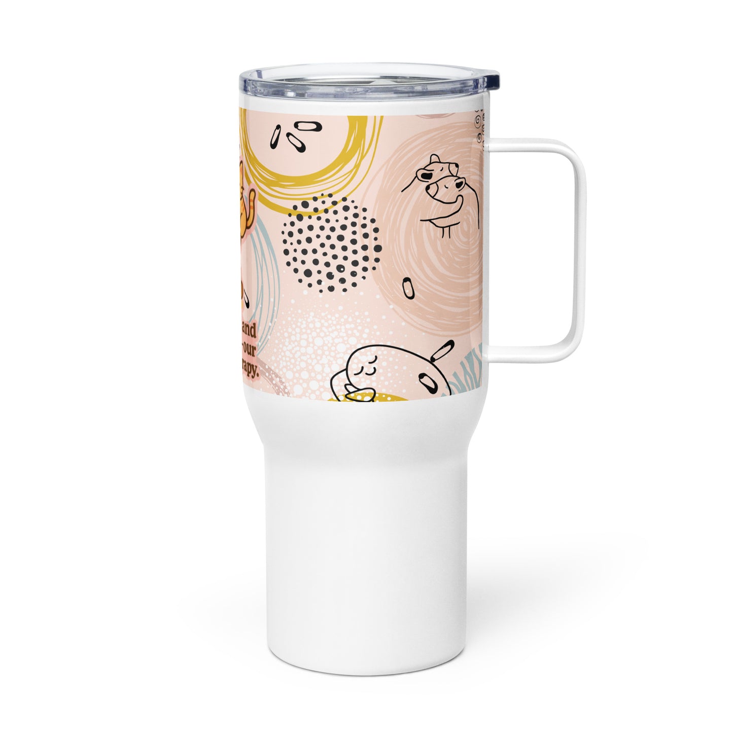 Bear Hug Sarah Travel mug with a handle