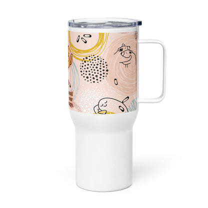 Bear Hug Sarah Travel mug with a handle