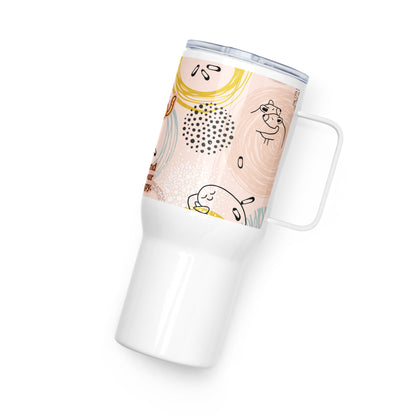 Bear Hug Sarah Travel mug with a handle