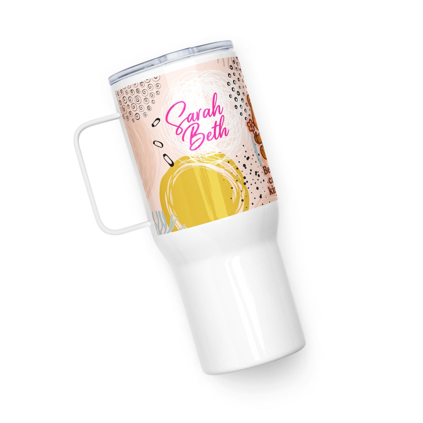 Bear Hug Sarah Travel mug with a handle